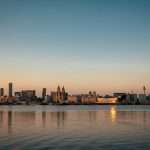 liverpool skyline from the mersey river